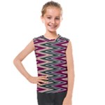 Pattern Zigzag Stripe Design Kids  Mesh Tank Top