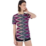 Pattern Zigzag Stripe Design Perpetual Short Sleeve T-Shirt