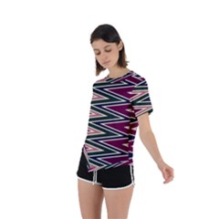 Asymmetrical Short Sleeve Sports T-Shirt 