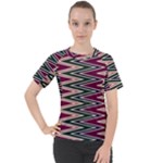 Pattern Zigzag Stripe Design Women s Sport Raglan T-Shirt