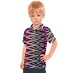 Pattern Zigzag Stripe Design Kids  Polo T-Shirt