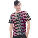 Pattern Zigzag Stripe Design Men s Sport Top