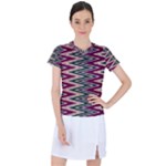 Pattern Zigzag Stripe Design Women s Sports Top