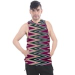 Pattern Zigzag Stripe Design Men s Sleeveless Hoodie