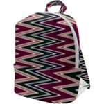 Pattern Zigzag Stripe Design Zip Up Backpack