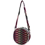 Pattern Zigzag Stripe Design Crossbody Circle Bag