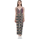 Pattern Zigzag Stripe Design V-Neck Camisole Jumpsuit