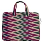 Pattern Zigzag Stripe Design MacBook Pro 15  Double Pocket Laptop Bag 