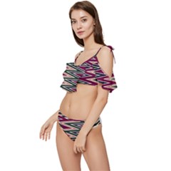 Ruffle Edge Tie Up Bikini Set	 