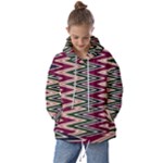 Pattern Zigzag Stripe Design Kids  Oversized Hoodie