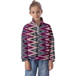 Pattern Zigzag Stripe Design Kids  Half Zip Hoodie