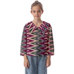 Pattern Zigzag Stripe Design Kids  Sailor Shirt