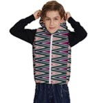 Pattern Zigzag Stripe Design Kids  Stylish Hooded Puffer Vest