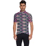 Pattern Zigzag Stripe Design Men s Short Sleeve Cycling Jersey