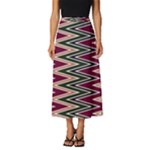 Pattern Zigzag Stripe Design Classic Midi Chiffon Skirt