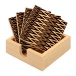 Pattern Zigzag Stripe Design Bamboo Coaster Set