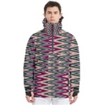 Pattern Zigzag Stripe Design Men s Pullover Zip Ski and Snowboard Waterproof Breathable Jacket