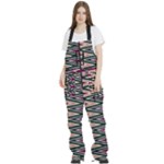 Pattern Zigzag Stripe Design Women s Front Zip Ski And Snowboard Bib Pants