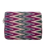 Pattern Zigzag Stripe Design 13  Vertical Laptop Sleeve Case With Pocket