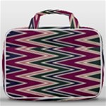 Pattern Zigzag Stripe Design Travel Toiletry Bag With Hanging Hook