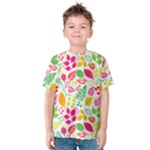 Leaves Pattern Seamless Texture Kids  Cotton T-Shirt