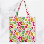 Leaves Pattern Seamless Texture Zipper Grocery Tote Bag