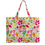 Leaves Pattern Seamless Texture Zipper Mini Tote Bag