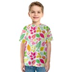 Leaves Pattern Seamless Texture Kids  Sport Mesh T-Shirt