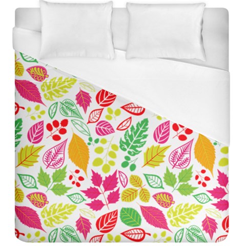 Leaves Pattern Seamless Texture Duvet Cover (King Size) from ArtsNow.com