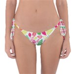 Leaves Pattern Seamless Texture Reversible Bikini Bottoms