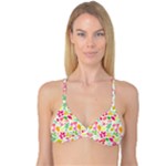 Leaves Pattern Seamless Texture Reversible Tri Bikini Top