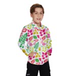 Leaves Pattern Seamless Texture Kids  Windbreaker