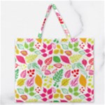 Leaves Pattern Seamless Texture Zipper Large Tote Bag