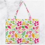 Leaves Pattern Seamless Texture Zipper Medium Tote Bag