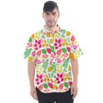 Leaves Pattern Seamless Texture Men s Short Sleeve Shirt