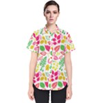 Leaves Pattern Seamless Texture Women s Short Sleeve Shirt