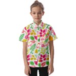 Leaves Pattern Seamless Texture Kids  Short Sleeve Shirt