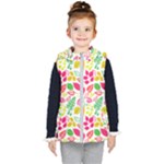 Leaves Pattern Seamless Texture Kids  Hooded Puffer Vest