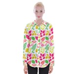 Leaves Pattern Seamless Texture Womens Long Sleeve Shirt