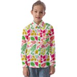 Leaves Pattern Seamless Texture Kids  Long Sleeve Shirt