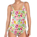 Leaves Pattern Seamless Texture Tankini Set