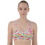 Leaves Pattern Seamless Texture Line Them Up Sports Bra