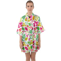 Half Sleeve Satin Kimono  