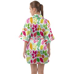 Half Sleeve Satin Kimono  