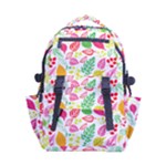 Leaves Pattern Seamless Texture Carry-on Double Buckle Travel Backpack