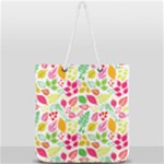 Leaves Pattern Seamless Texture Full Print Rope Handle Tote (Large)