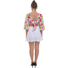 Tie Back Butterfly Sleeve Chiffon Top 