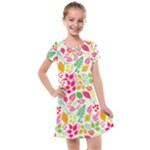 Leaves Pattern Seamless Texture Kids  Cross Web Dress