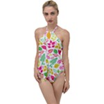 Leaves Pattern Seamless Texture Go with the Flow One Piece Swimsuit