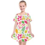 Leaves Pattern Seamless Texture Kids  Smock Dress